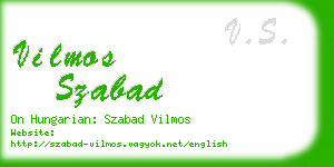 vilmos szabad business card